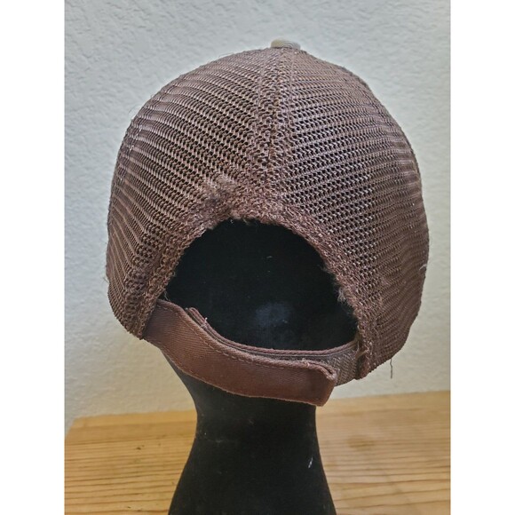 UPS Hat Cap Adjustable Strapback Brown Yellow Mesh Work Uniform Flaws - Picture 8 of 12